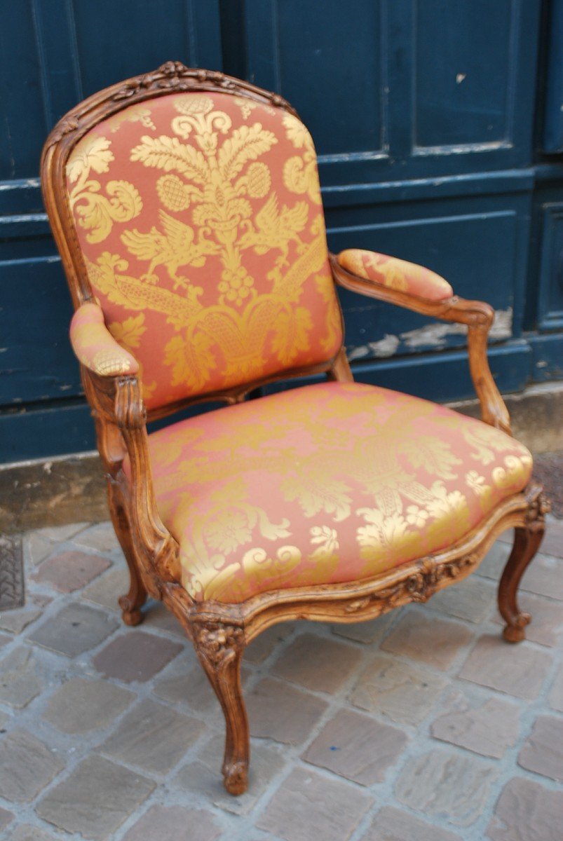 Important Queen Chassis Armchair Stamped By Delaporte XVIII