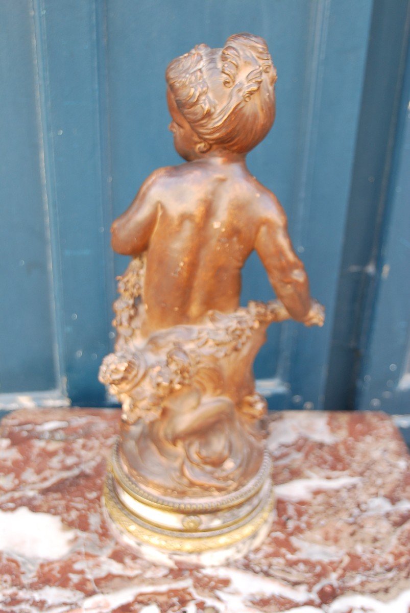 Patinated Terracotta, Young Girl Follower Of Clodion Taste XVIII-photo-1