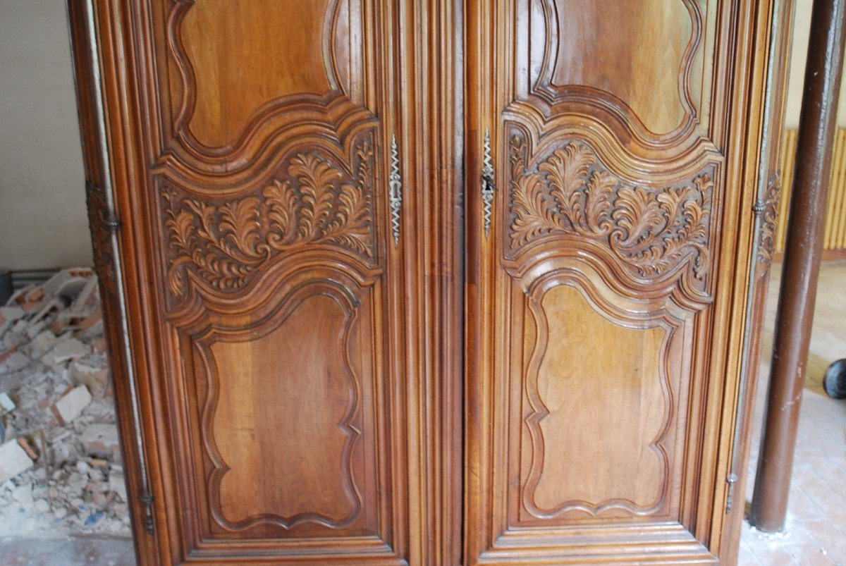 Belle Et Importante Armoire En Noyer Provence XVIII-photo-3