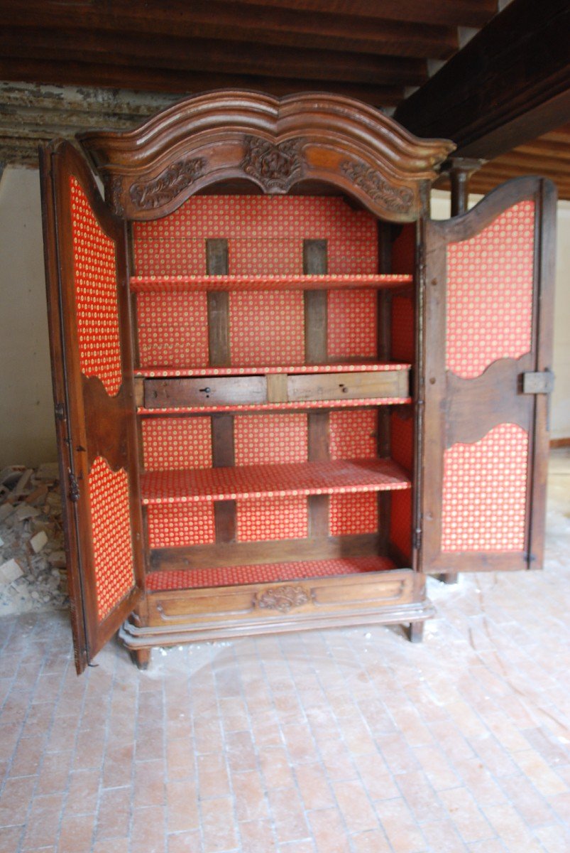 Belle Et Importante Armoire En Noyer Provence XVIII-photo-5