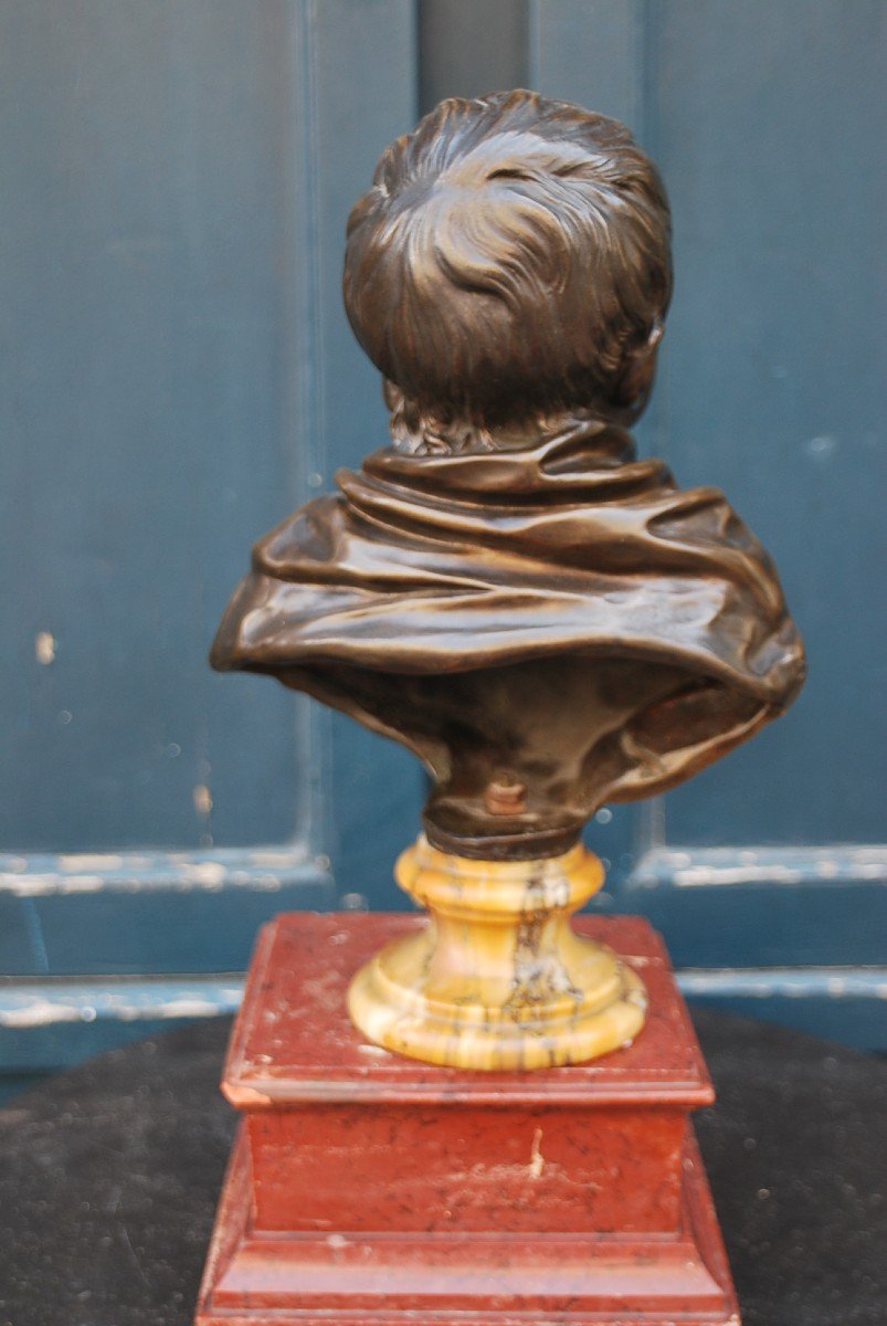 Buste En Bronze Et Marbre Houdon-photo-3