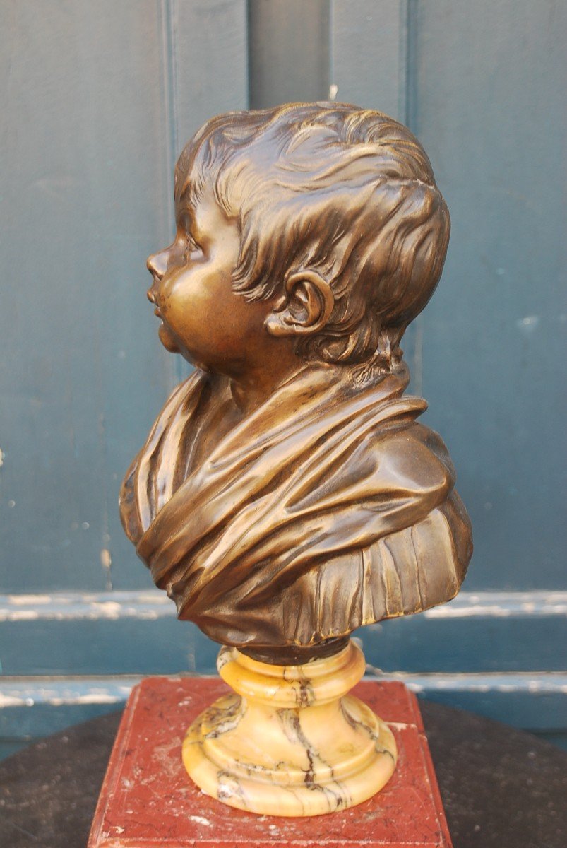 Buste En Bronze Et Marbre Houdon-photo-5