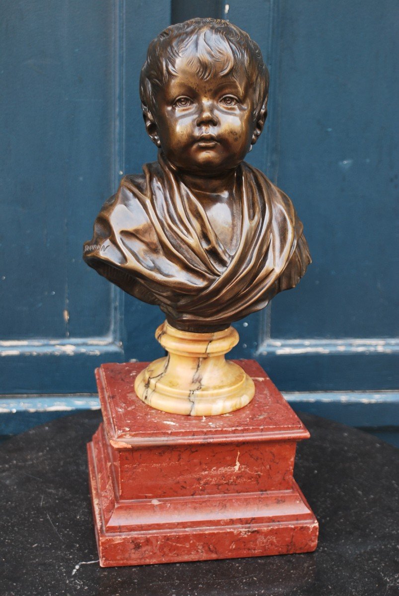 Buste En Bronze Et Marbre Houdon