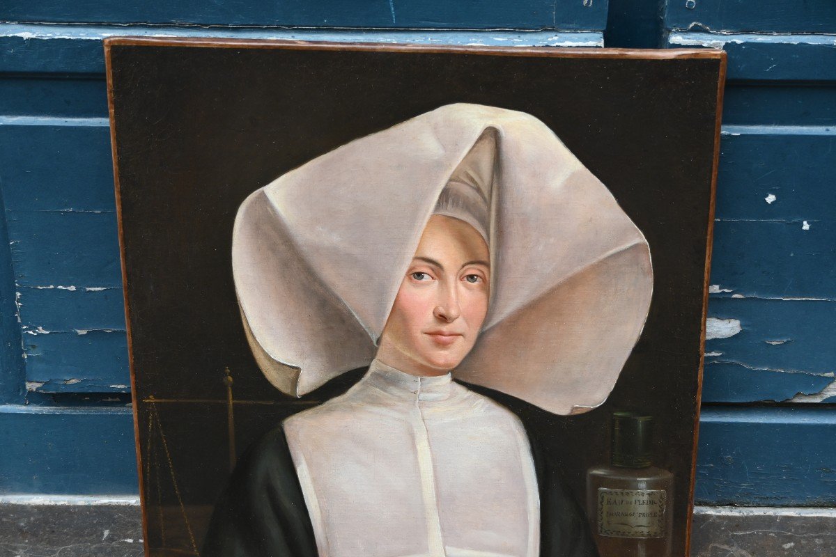 Beautiful Portrait Of A Nun From The Daughters Of Charity, XIX School -photo-1