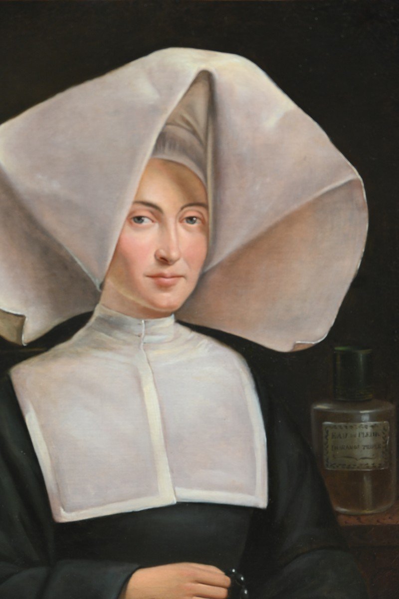 Beautiful Portrait Of A Nun From The Daughters Of Charity, XIX School 