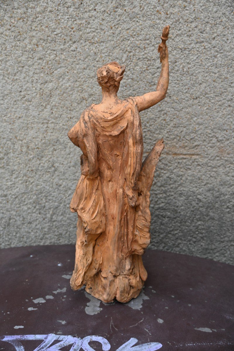 Sculpture En Terre Cuite Originale  Allégorie De La France Impériale Carpeaux-photo-6