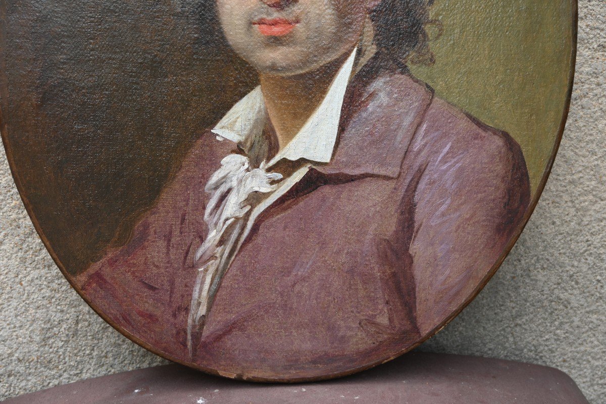 Henri Pierre Danloux , Suiveur De , Portrait D Homme XVIII-photo-2