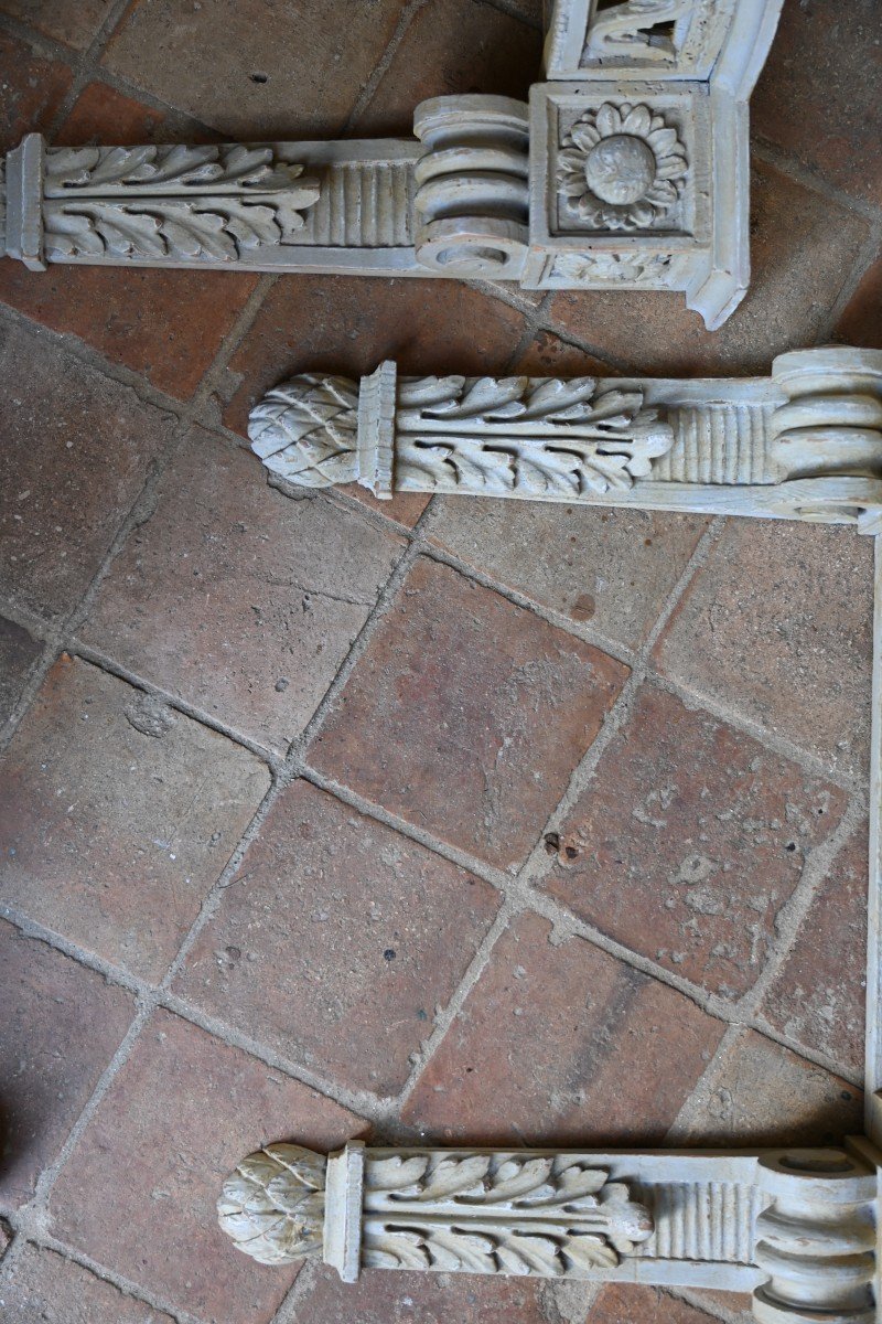 Pair Of Small Louis XVI Style Wall Consoles-photo-3