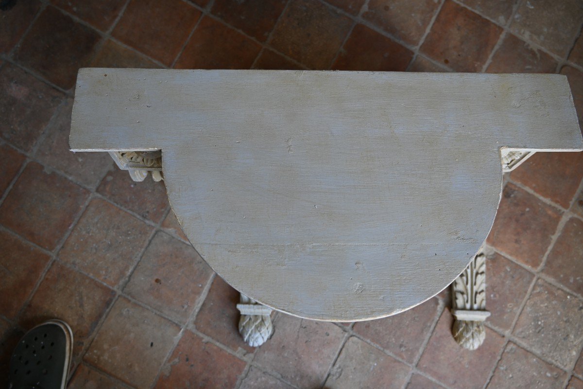 Pair Of Small Louis XVI Style Wall Consoles-photo-7