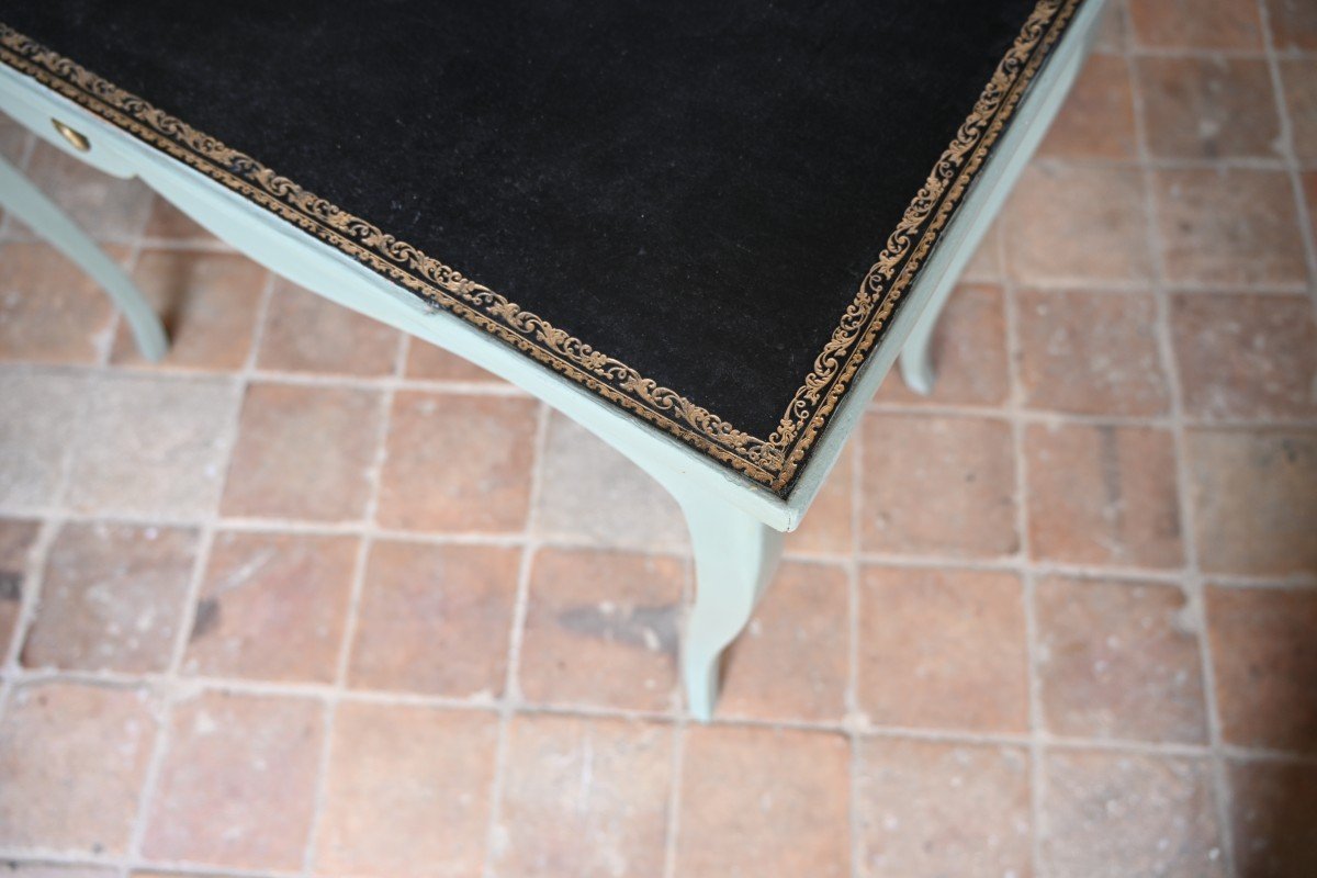 Charming Small Louis XV Painted Wood Center Table-photo-2