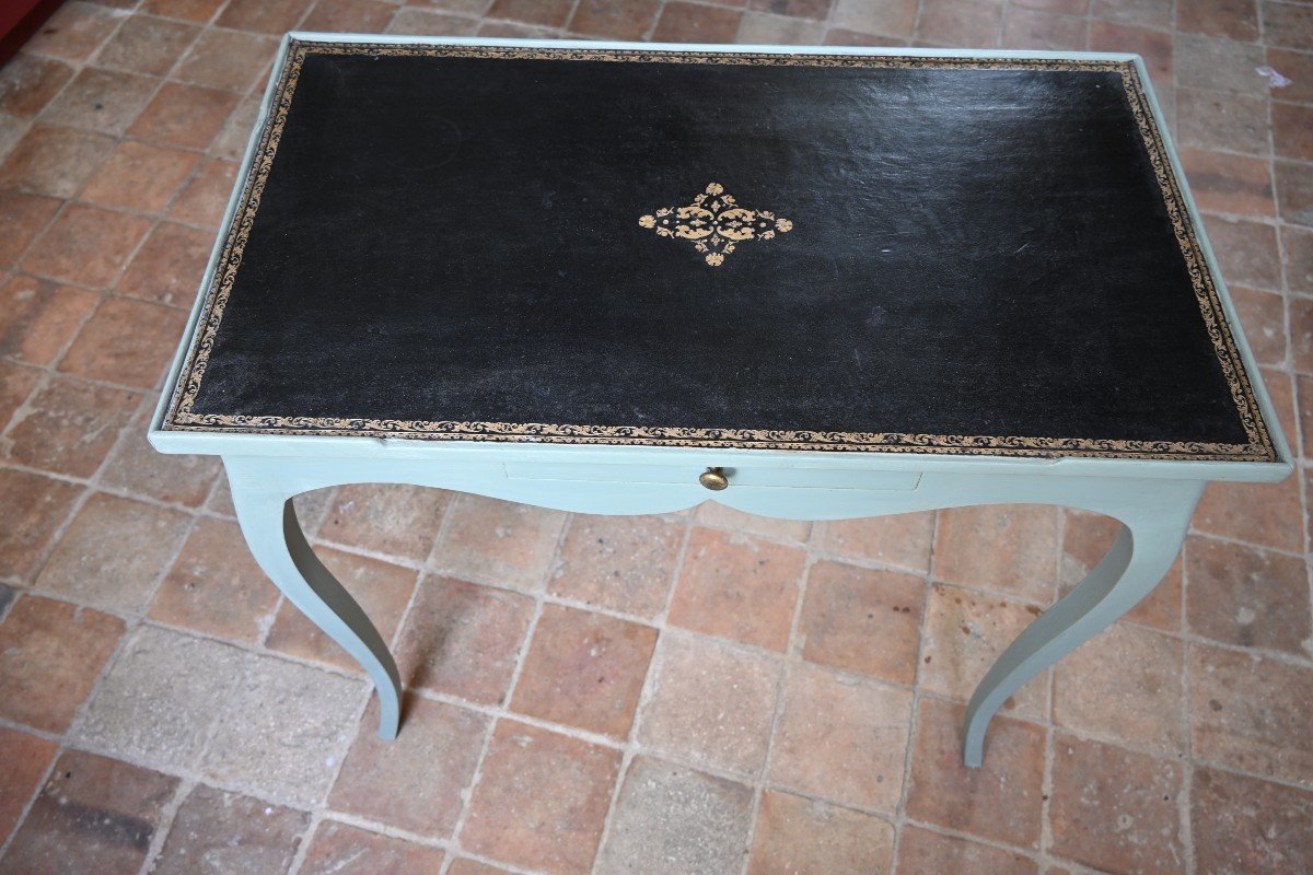 Charming Small Louis XV Painted Wood Center Table