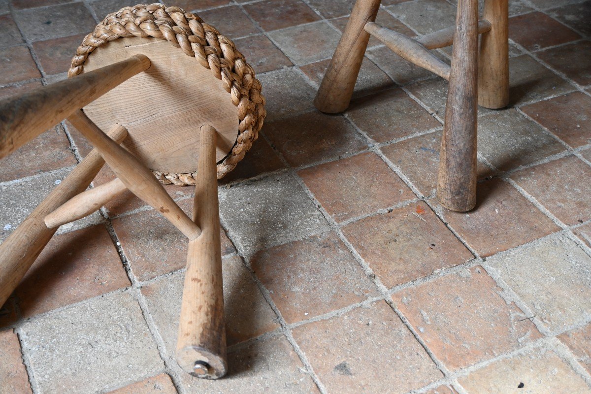 Paire De Tabourets Par Audoux Minet-photo-4