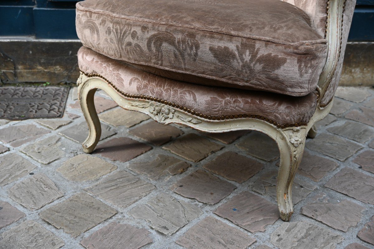 Louis XV Period Lacquered Shepherdess Stamped De Chevigny-photo-2