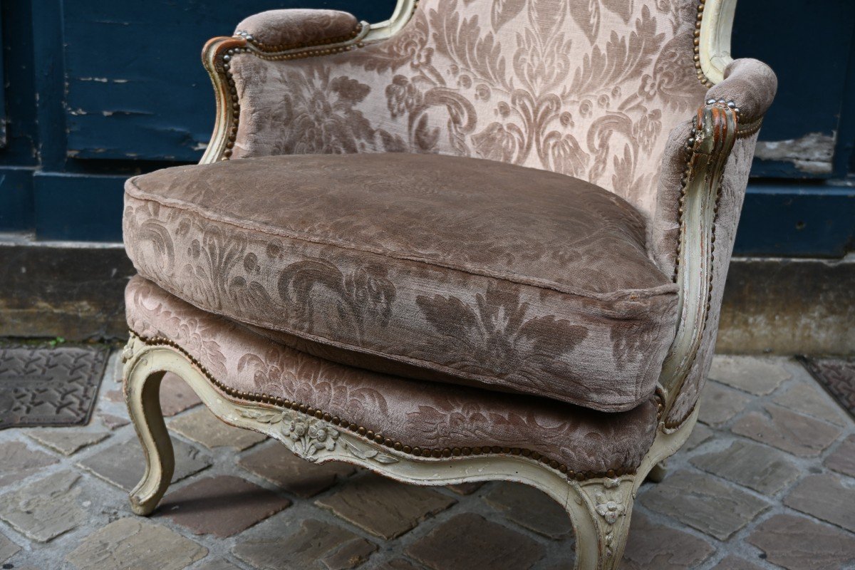 Louis XV Period Lacquered Shepherdess Stamped De Chevigny-photo-3