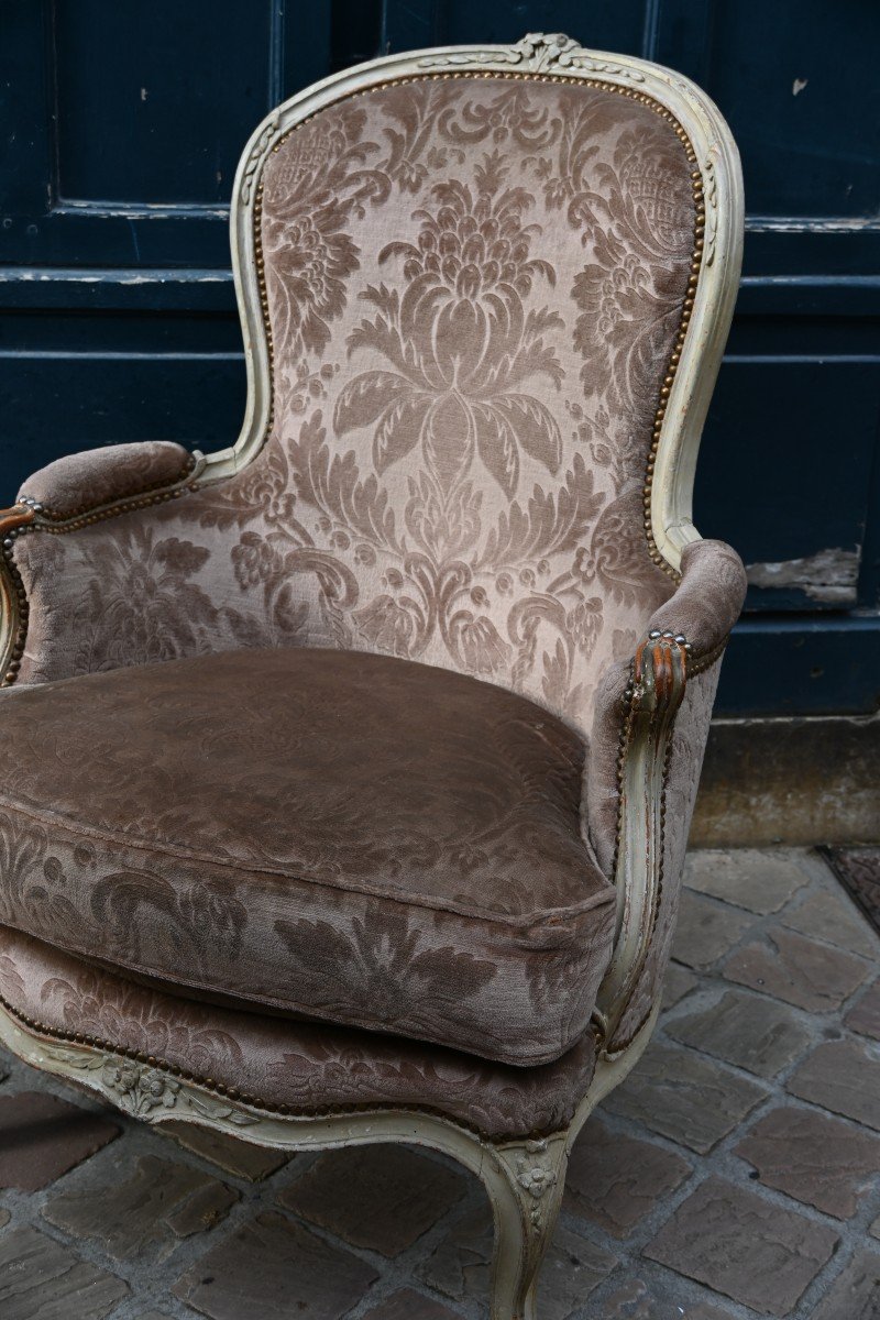 Louis XV Period Lacquered Shepherdess Stamped De Chevigny-photo-4