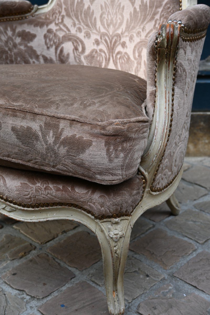 Louis XV Period Lacquered Shepherdess Stamped De Chevigny-photo-4