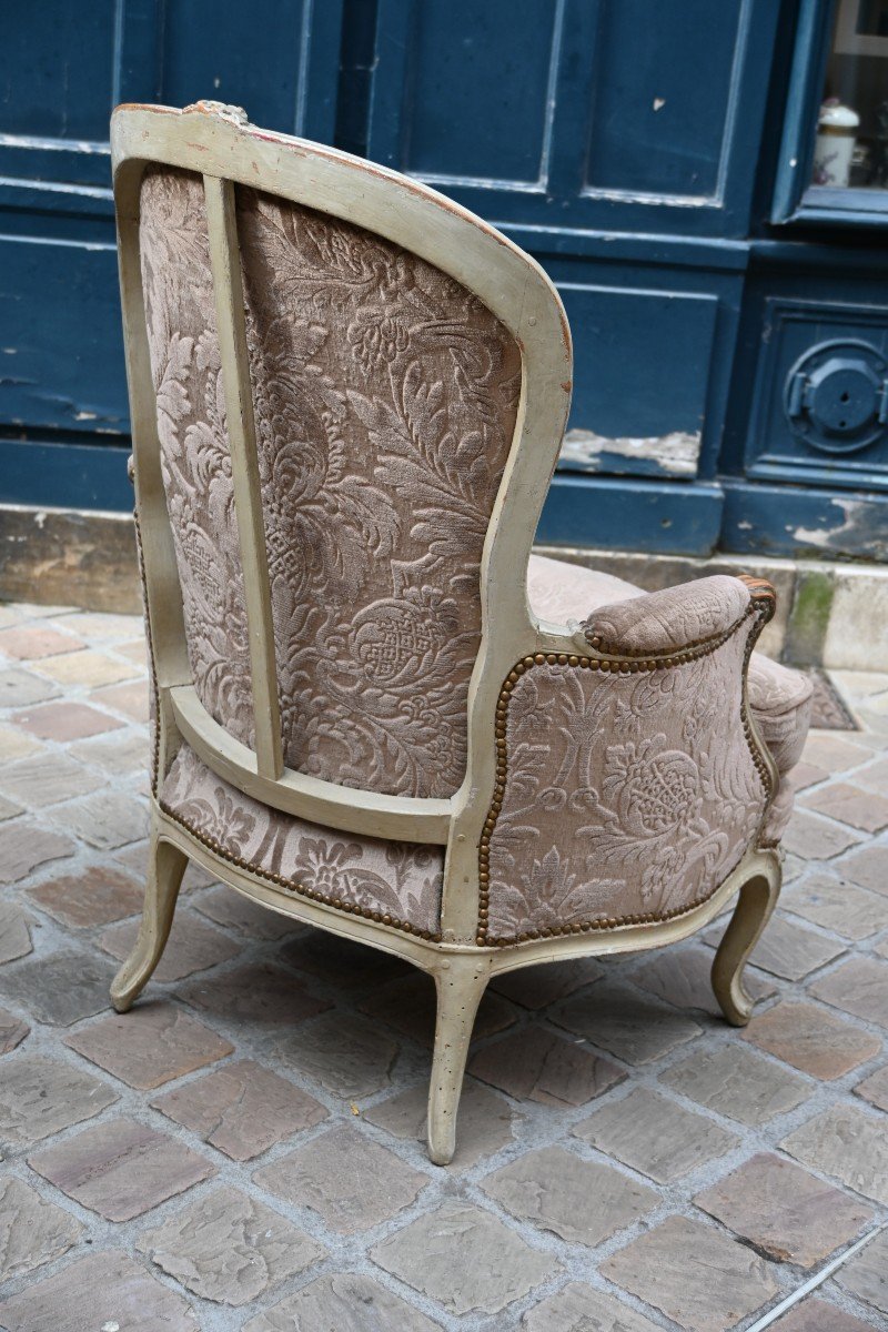Louis XV Period Lacquered Shepherdess Stamped De Chevigny-photo-7