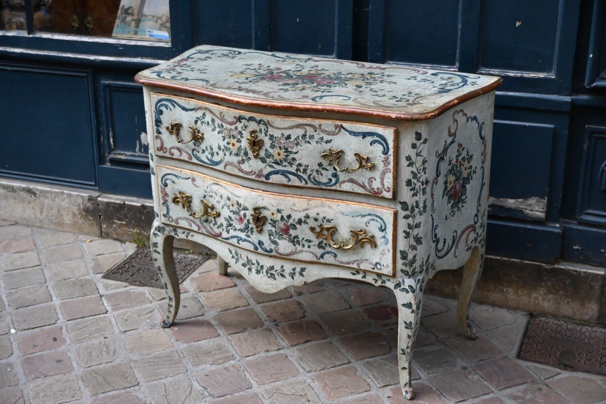 Commode Peinte Italie XVIII  Gênes-photo-4