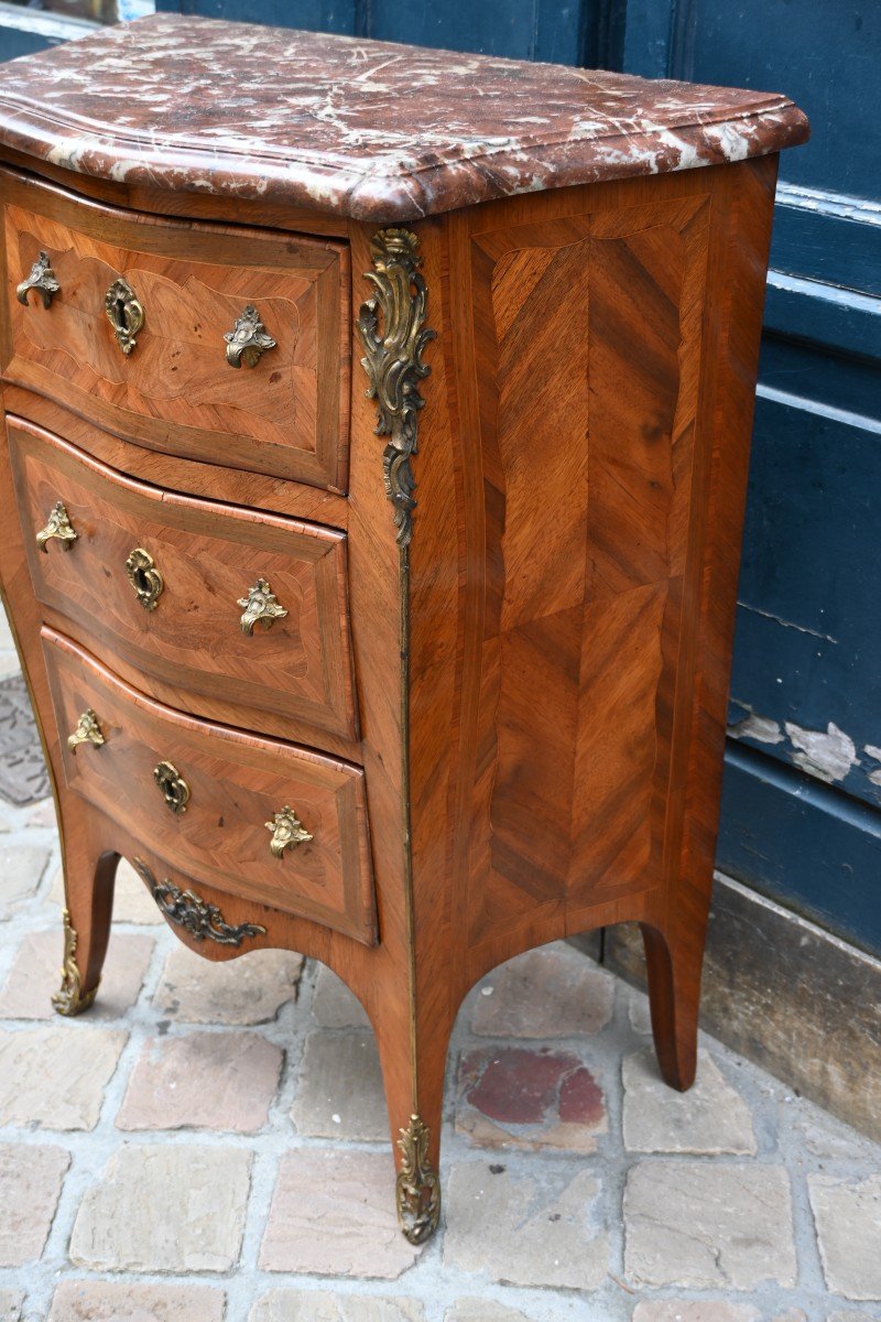 Petite Commode Estampillée De Ellaume D Epoque Louis XV  -photo-2
