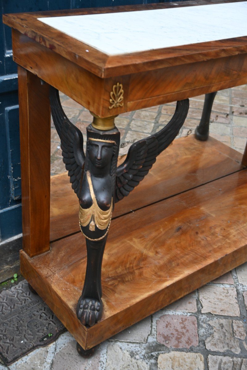 Console With Winged Sphinxes From The 19th Empire Period-photo-3