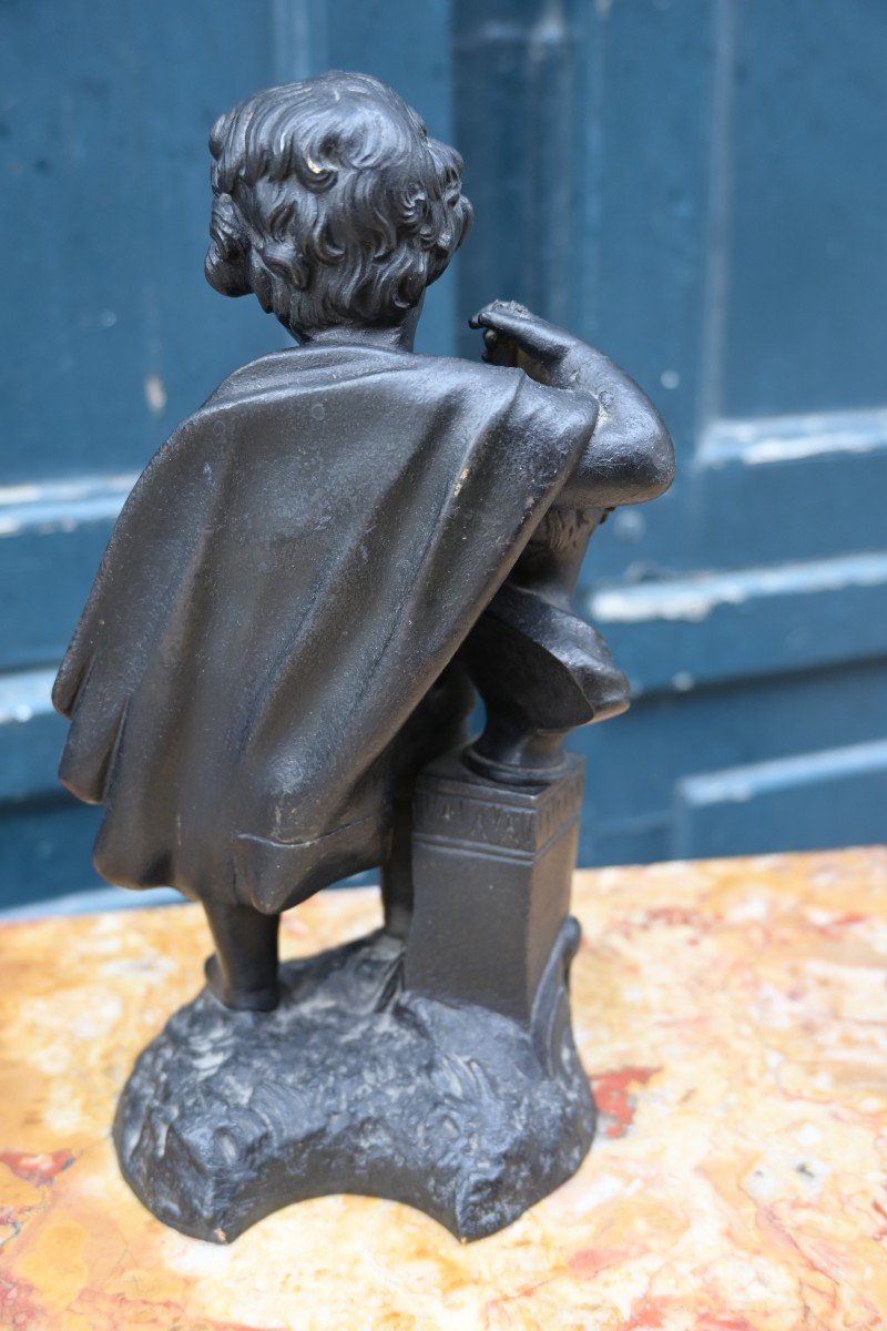 Small Bronze Allegory Of Sculpture XVIII-photo-4