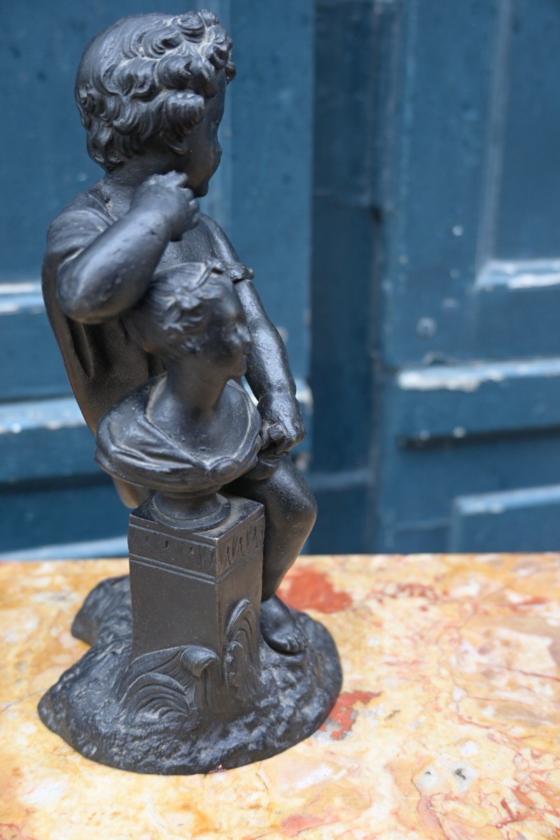 Small Bronze Allegory Of Sculpture XVIII-photo-1