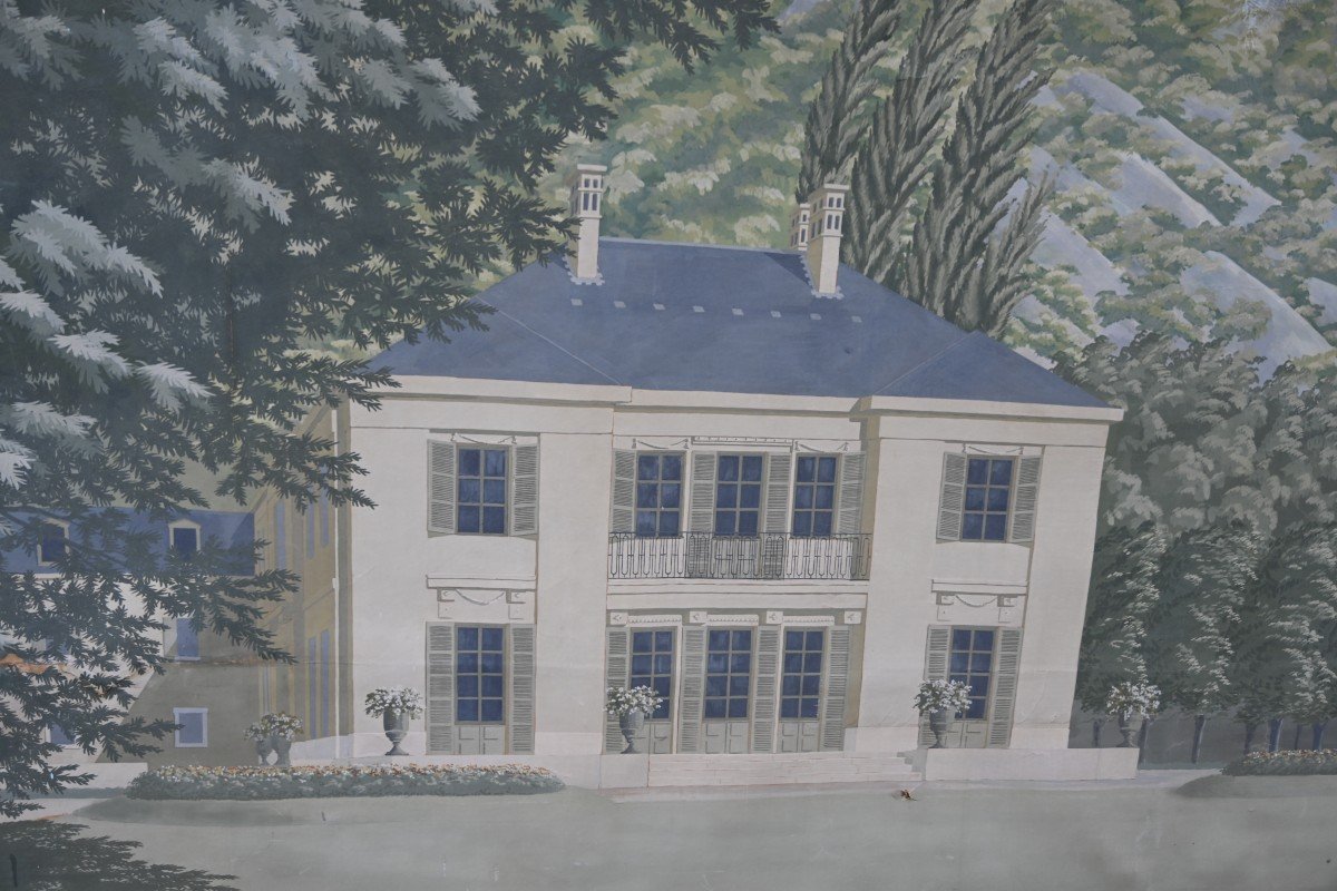 Grand Papier Peint à Décor De Maison Dans Parc  XX