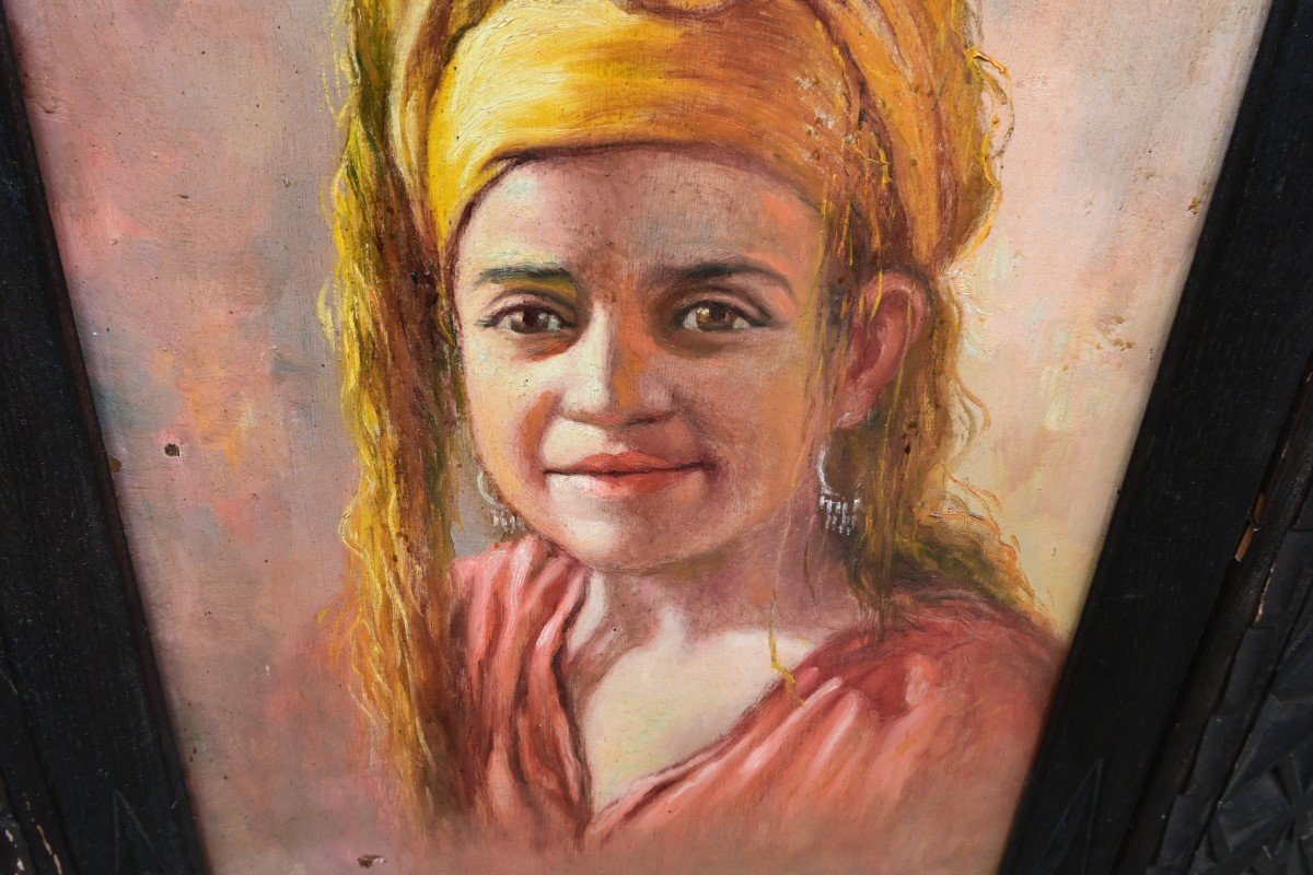 Orientalist Portrait Of A Young Woman By Louis Granata -photo-6
