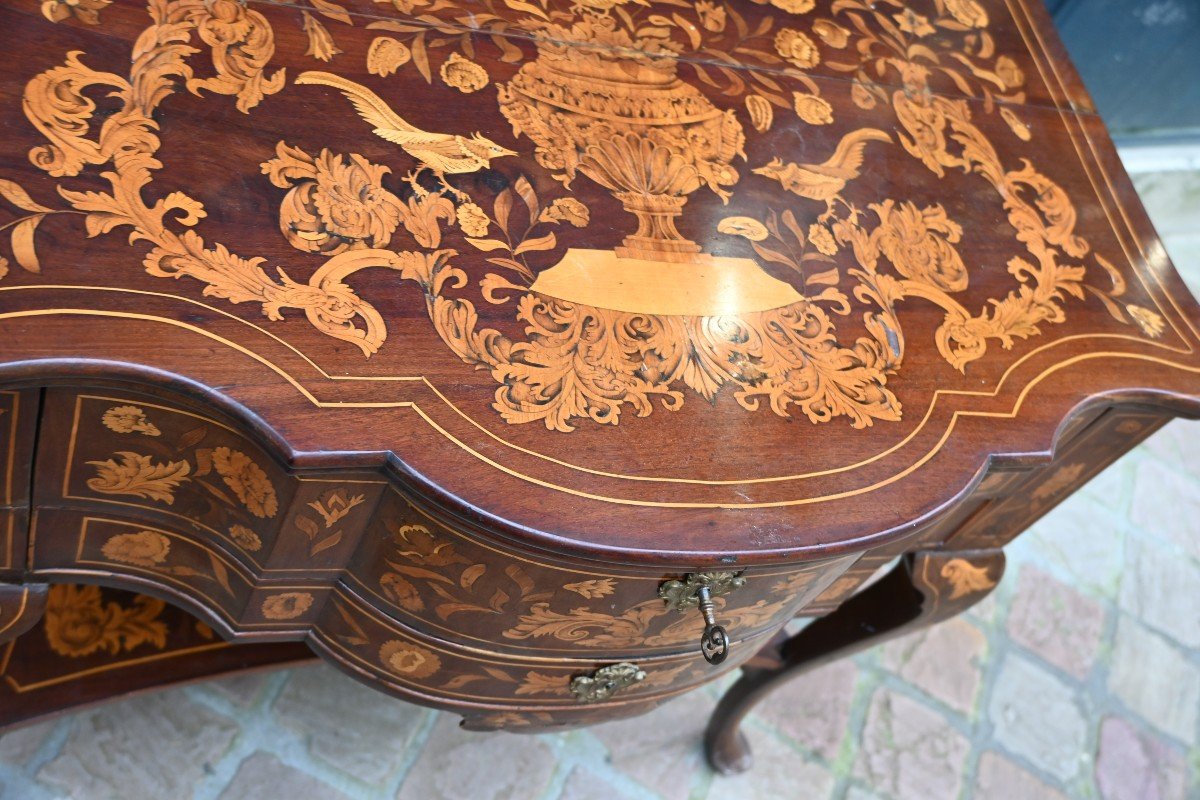 Console Ede N Marquetry Holland XIX-photo-3