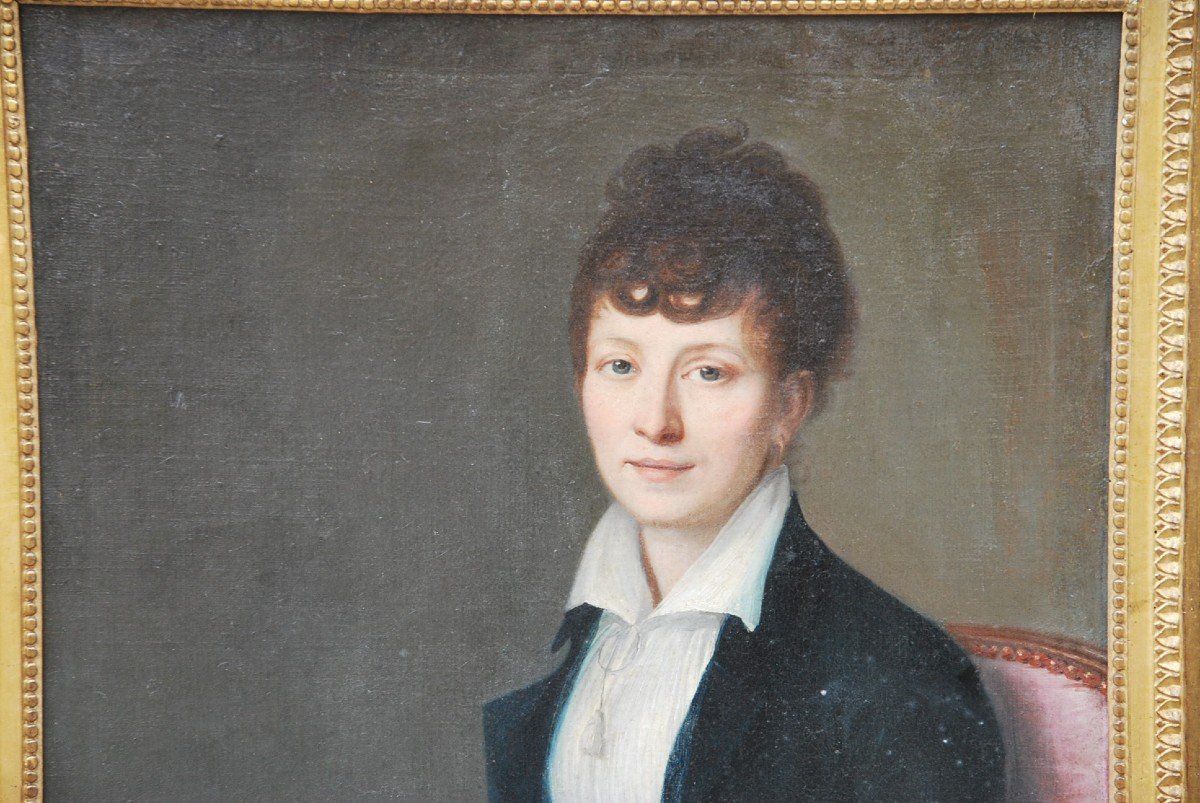 Portrait De Monsieur De Germainville , Avocat Et Sa Femme  Fin XVIII-photo-2