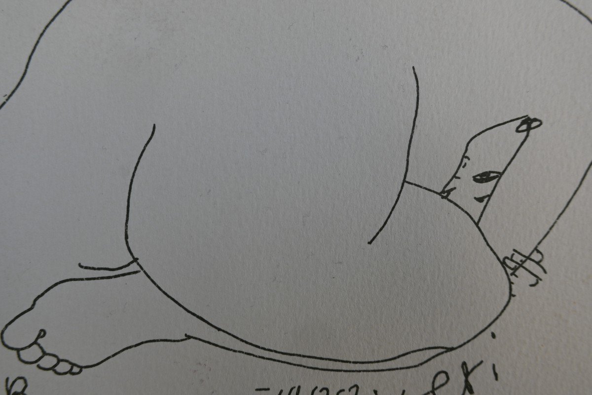 Volti , Femme Nue Dessin Carte -photo-3
