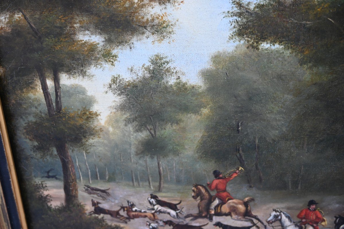 Hunting With Hounds Pair Of Canvases XIX-photo-8