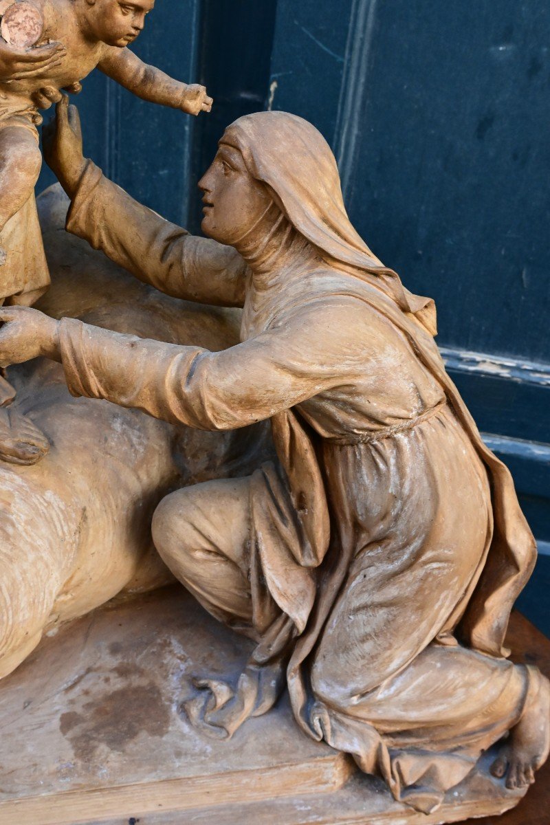 Terre Cuite Vierge à L Enfant ,italie XVIII-photo-4