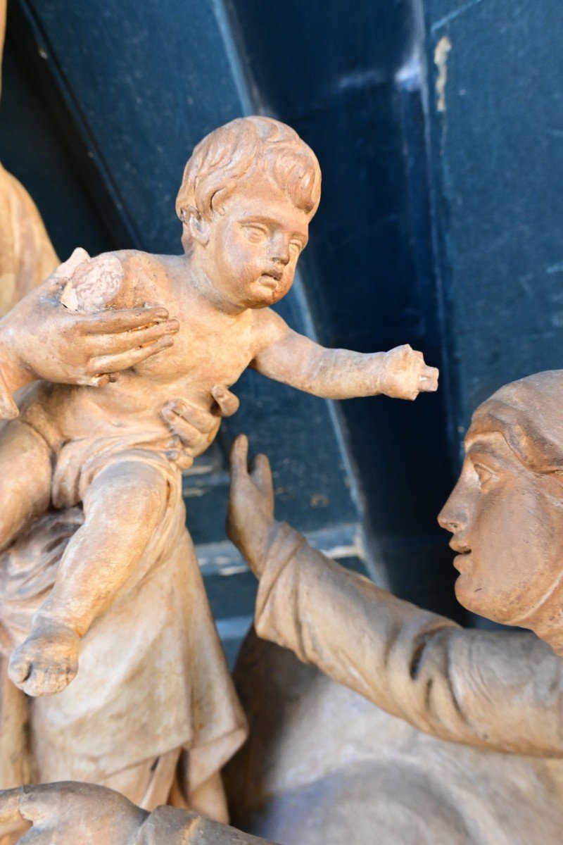 Terre Cuite Vierge à L Enfant ,italie XVIII-photo-7