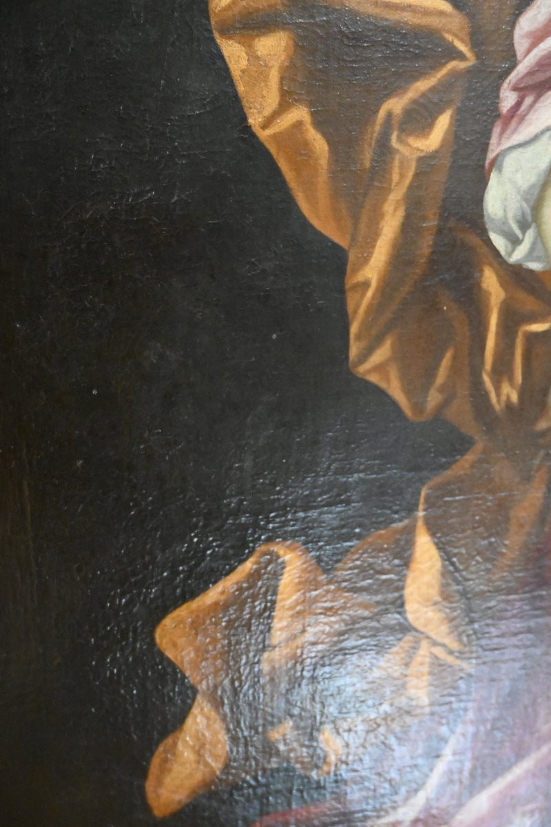 Large Portrait Of A Young Girl, Dutch School, Follower Of Pieter Nason, Circa 1700-photo-2