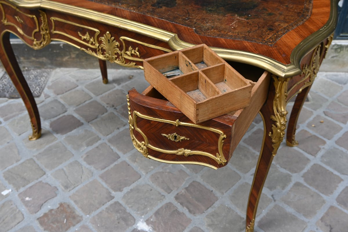 Bureau Plat , De Style Louis XV Attribué à Sormani-photo-2