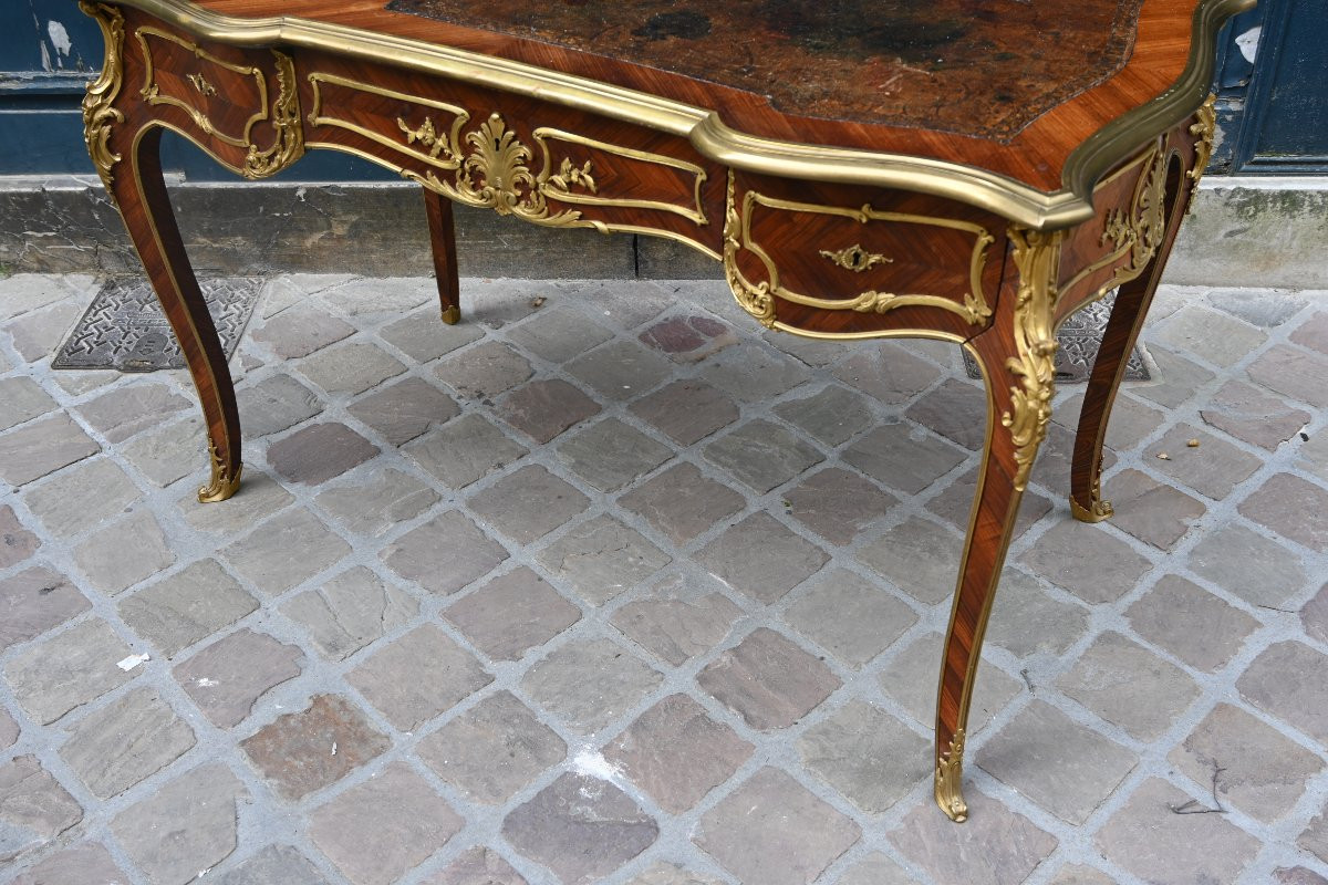Bureau Plat , De Style Louis XV Attribué à Sormani-photo-4