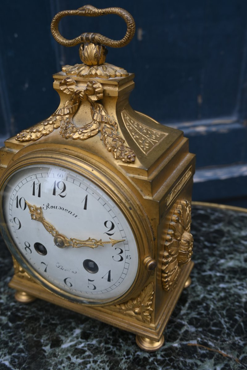Pendule D Officier En Bronze D époque Louis XVI Fin XVIII-photo-6