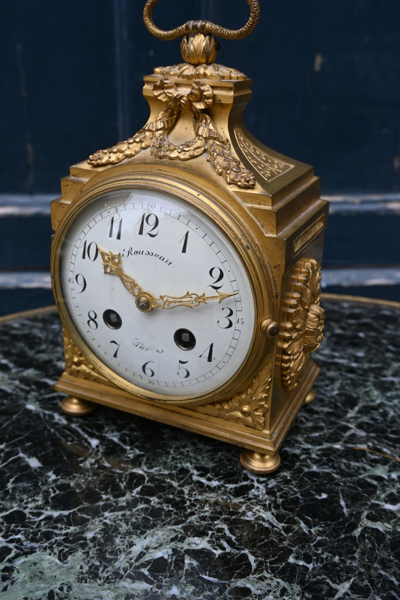 Pendule D Officier En Bronze D époque Louis XVI Fin XVIII