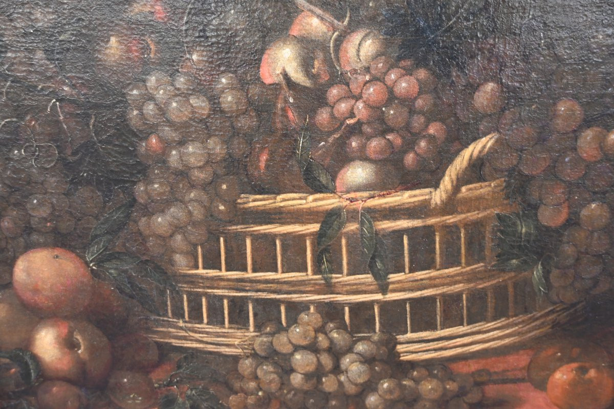 Basket Of Grapes, 17th Century School, Attributed To Isaak Soreau-photo-2
