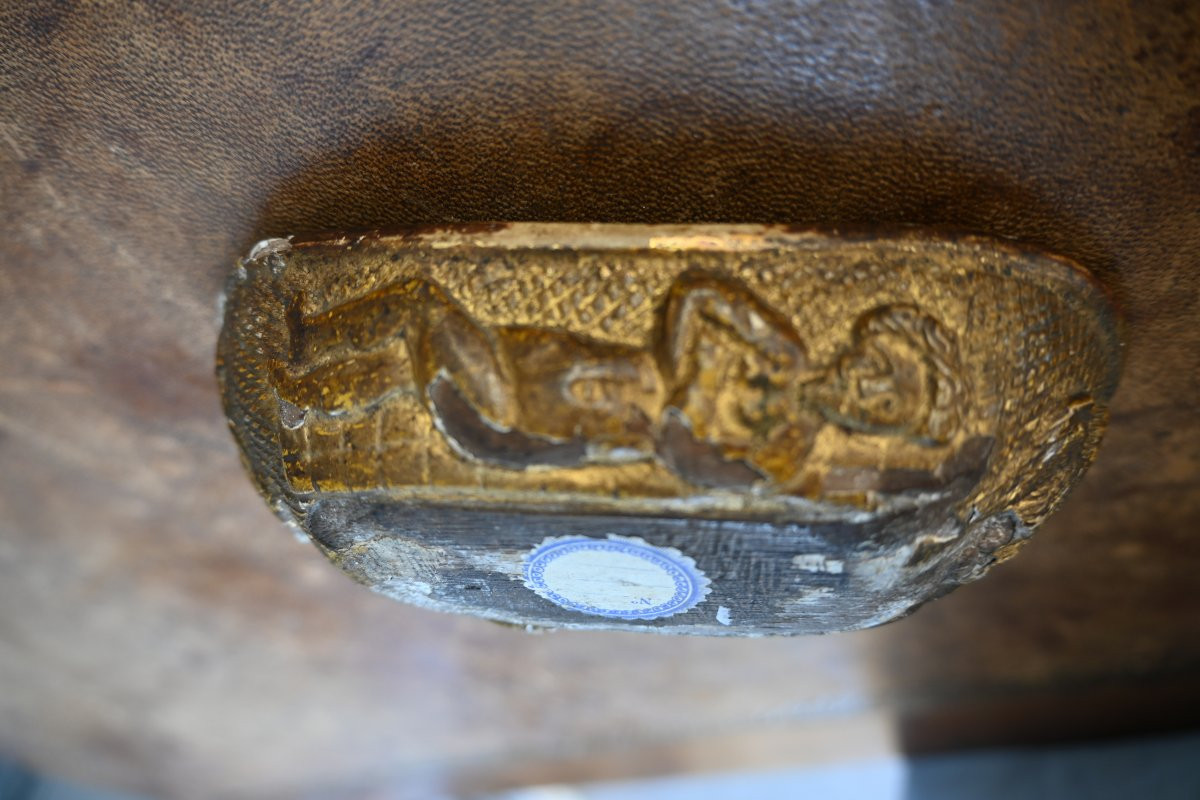 Rare Coupe De Mariage  En Bois Sculpté Allemagne , Début XVII-photo-2