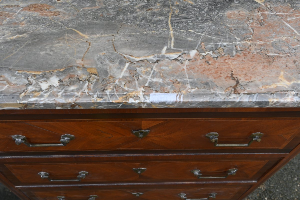 Semainier En Bois De Placage D époque Directoire Fin XVIII-photo-4