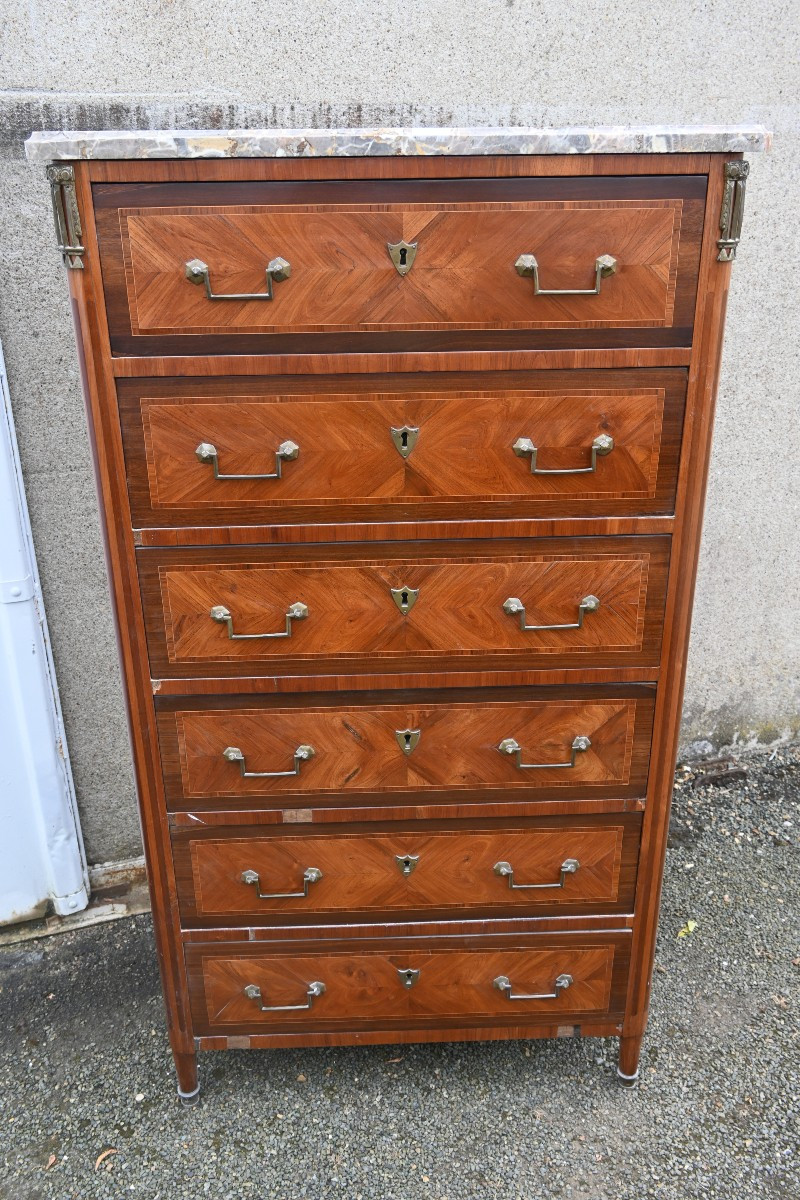 Semainier En Bois De Placage D époque Directoire Fin XVIII