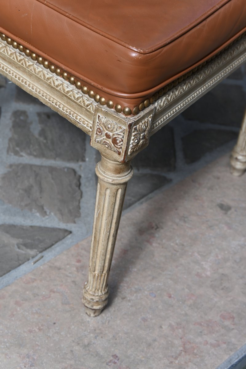 Set Of 10 Louis XVI Style Chairs, Maison Jansen-photo-6