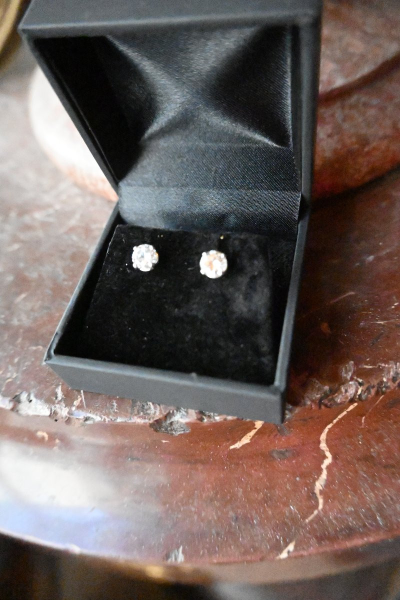 Paire De Clous D Oreille Diamants 1 Carat -photo-3