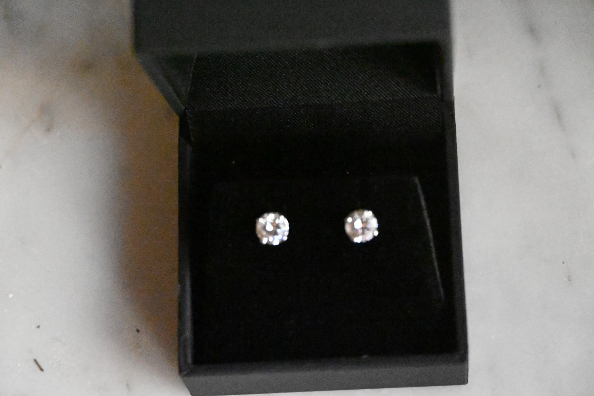 Paire De Clous D Oreille Diamants 1 Carat 