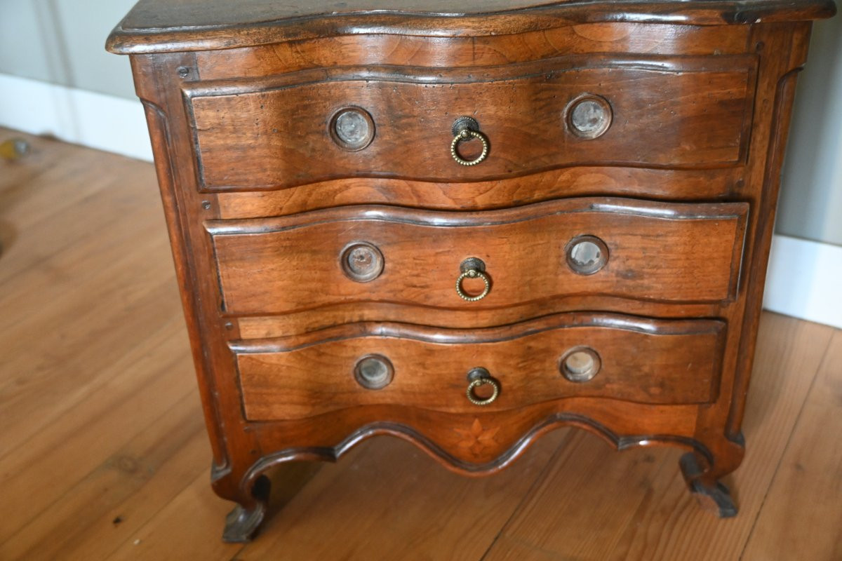Petite commode de maitrise noyer Provence XVIII-photo-4