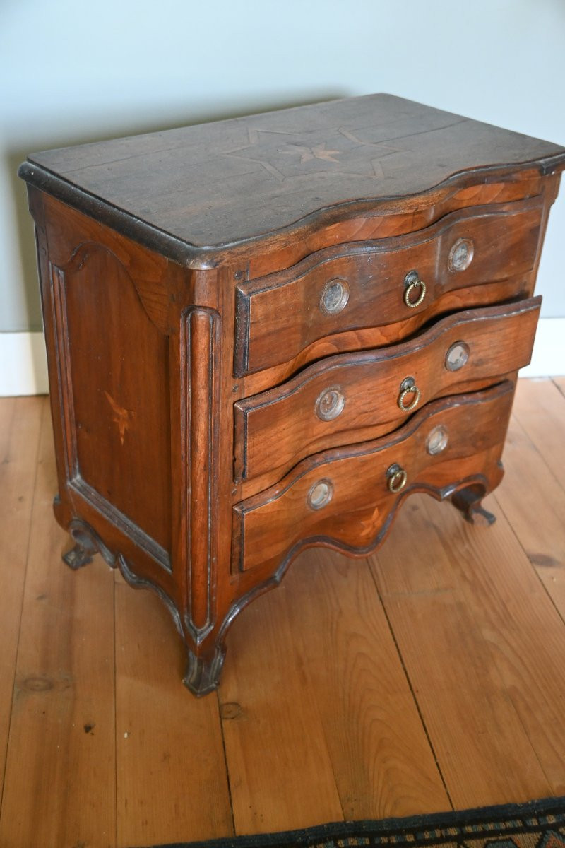 Petite commode de maitrise noyer Provence XVIII-photo-1