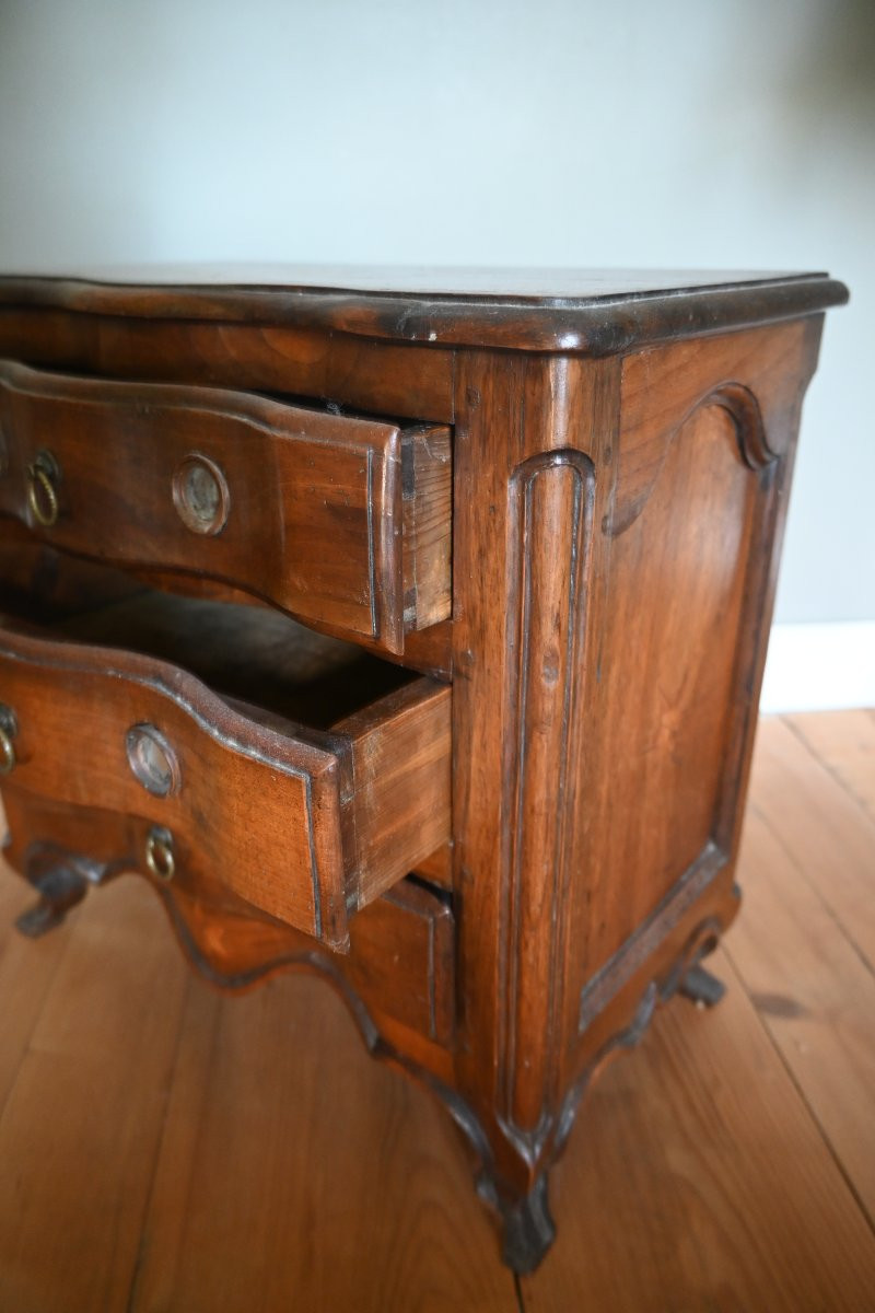 Petite commode de maitrise noyer Provence XVIII-photo-4
