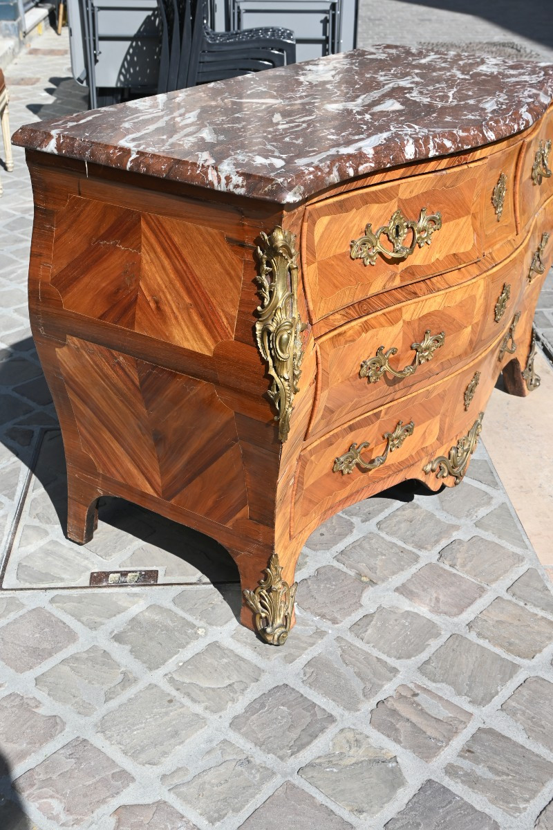 Commode tombeau d époque Louis XV estampillée de Dufour-photo-4
